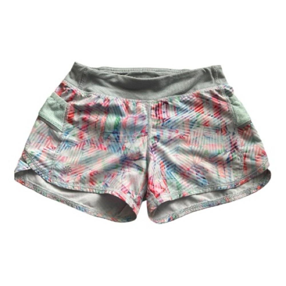 Athleta Girl Record Breaker shorts multi color print girls size 8/10